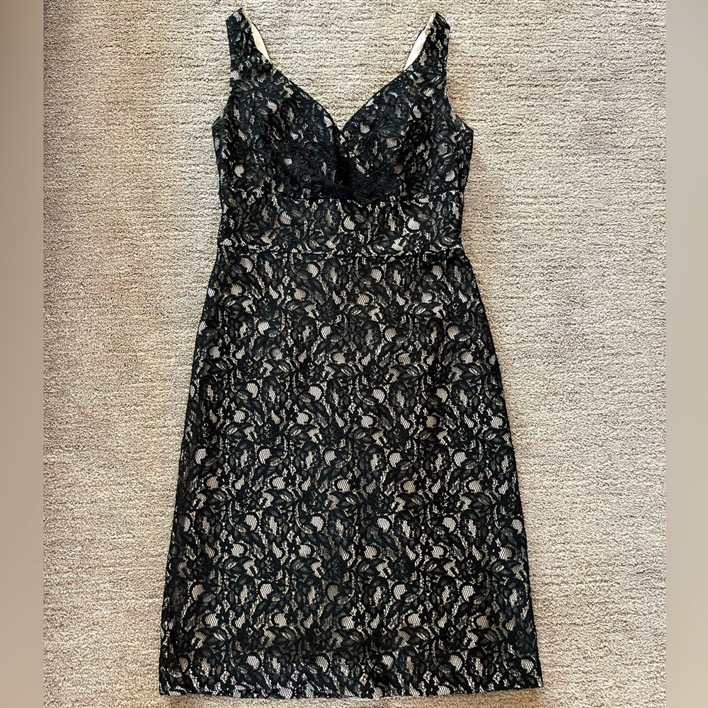 White House Black Market Dress Size 2 Black Lace